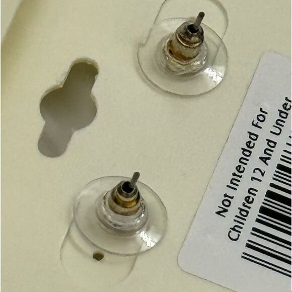 Ear Sense Cubic Zirconia Stud Earrings .33 Inch - Picture 3 of 4